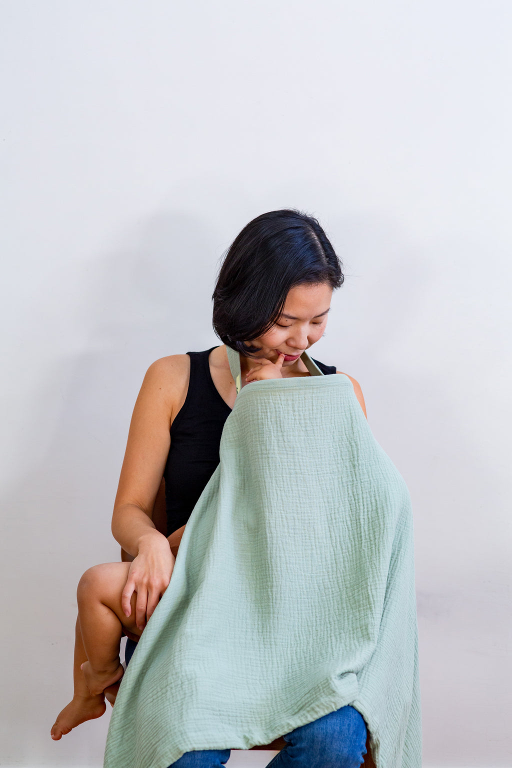Sage Halo Nursing Cover Organic Cotton