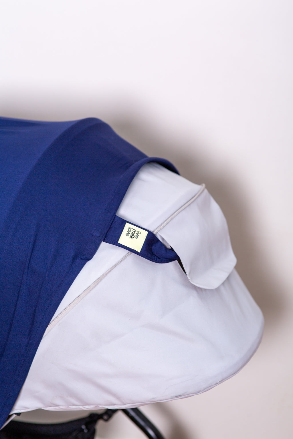 Navy Halo Nursing Cover Bamboo