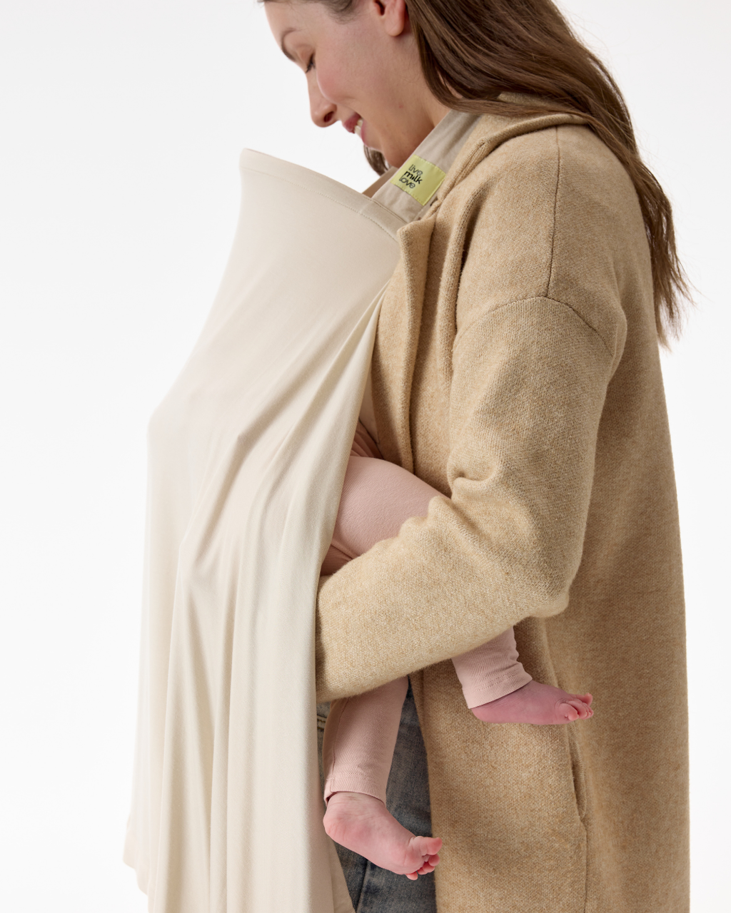 Feed Anywhere Nursing Cover - Bone Bamboo