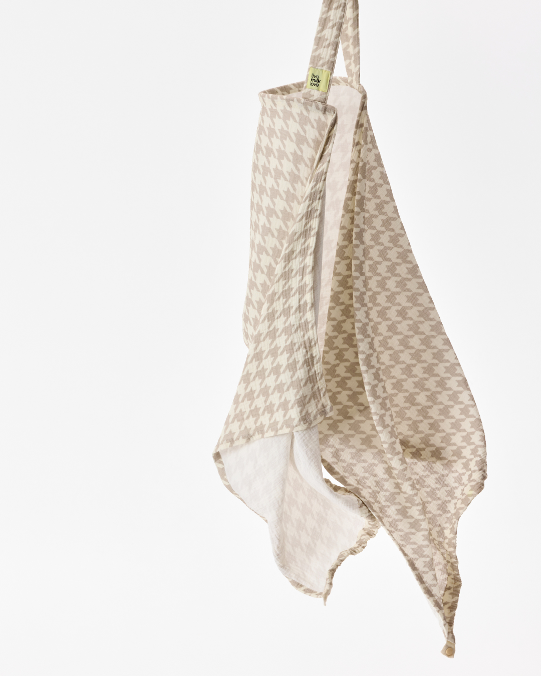 Feed Anywhere Nursing Cover - Houndstooth Neutral