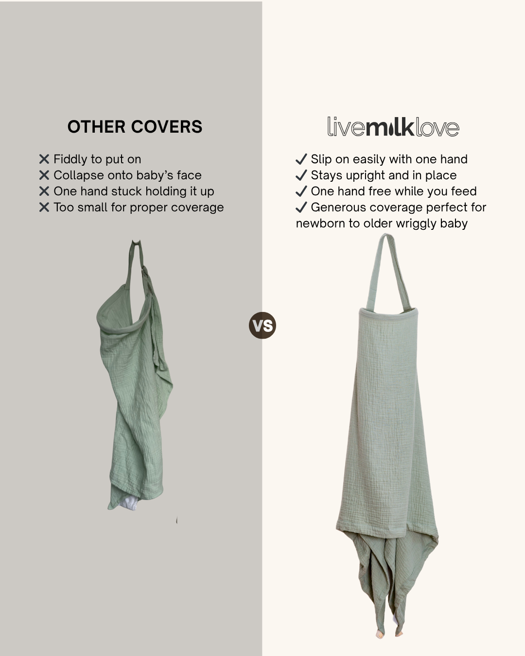 Feed Anywhere Nursing Cover - Sage