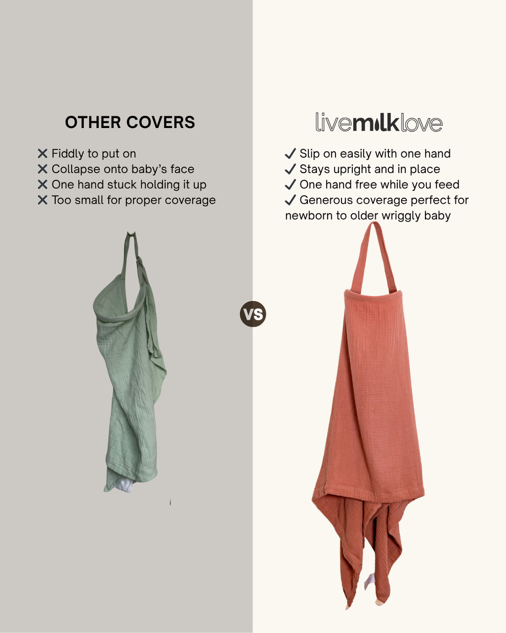 Feed Anywhere Nursing Cover - Clay