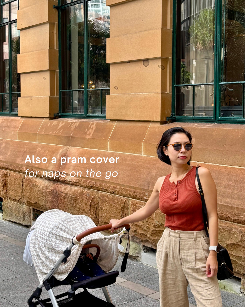 Feed Anywhere Nursing Cover - Houndstooth Neutral