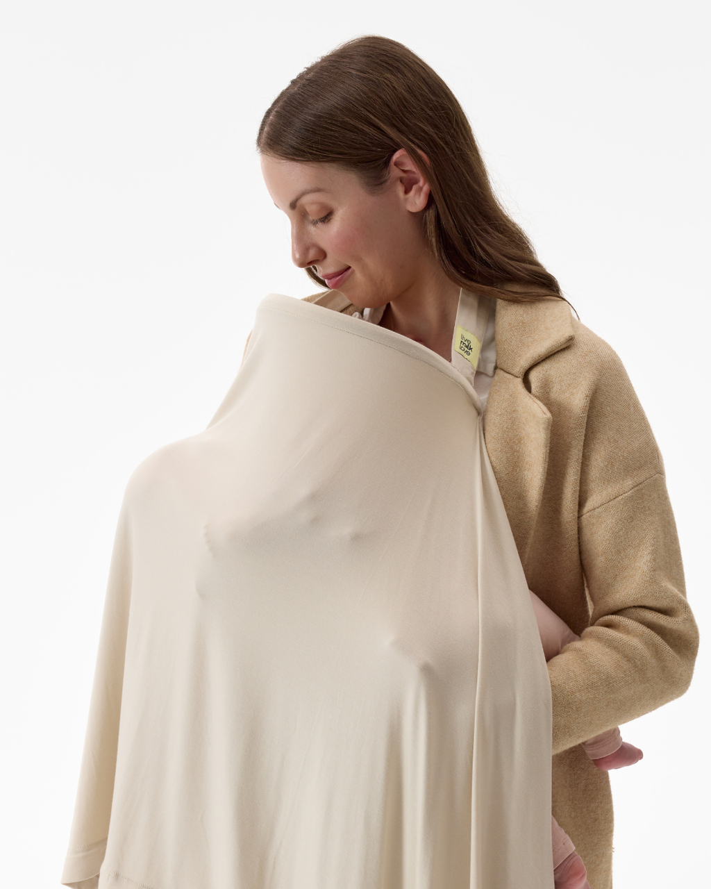 Feed Anywhere Nursing Cover - Bone Bamboo