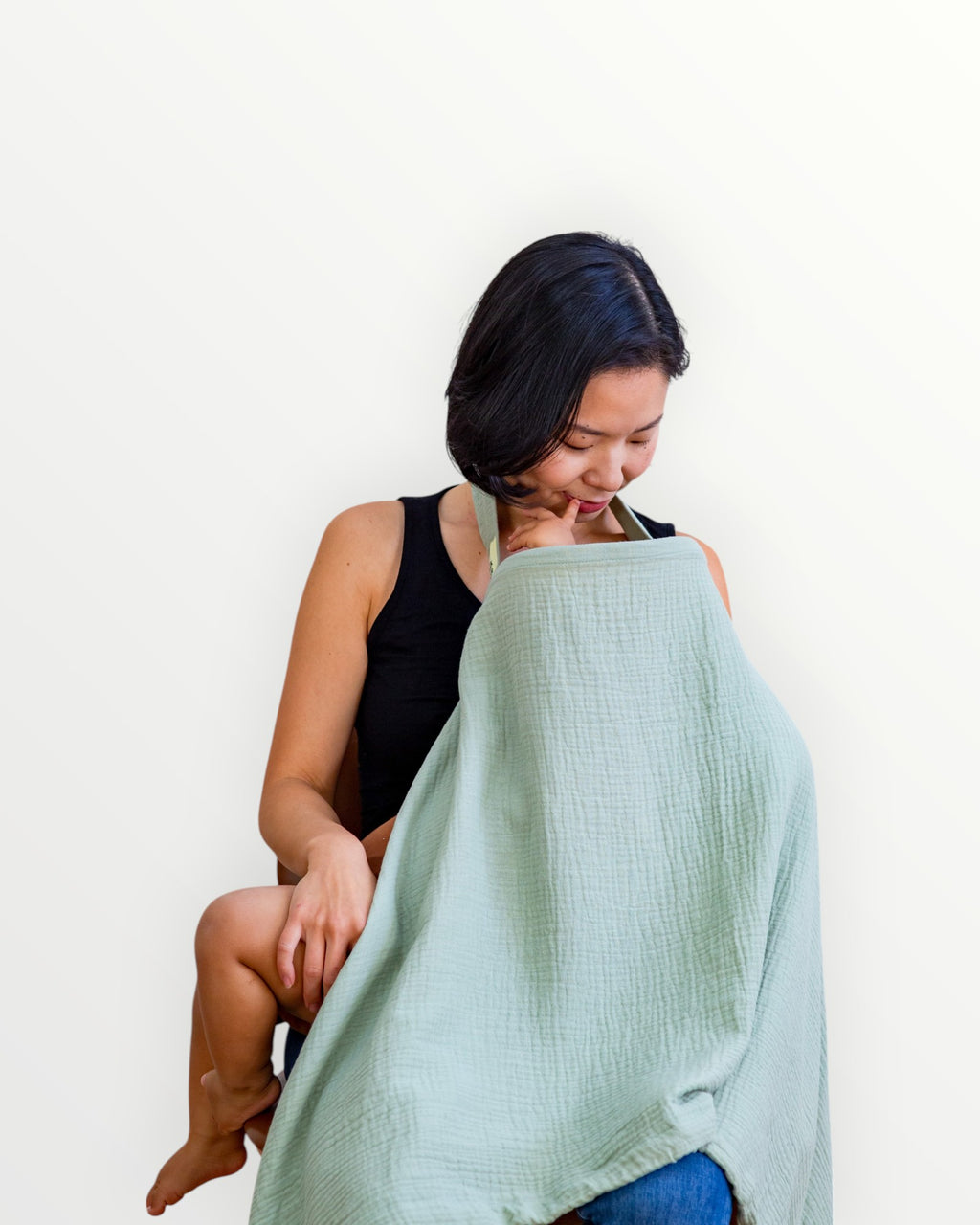 Sage Halo Nursing Cover Organic Cotton